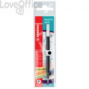 Refill per penna roller a scatto Palette Stabilo Nero - 268/046-01 - 0,4 mm (conf.10)