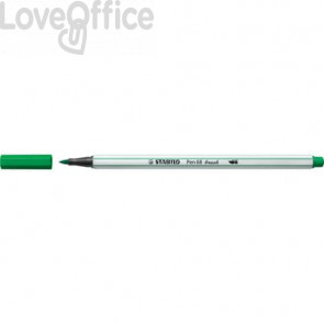 Pennarello Stabilo Pen 68 brush - punta a pennello - M 1 mm Verde smeraldo 568/36