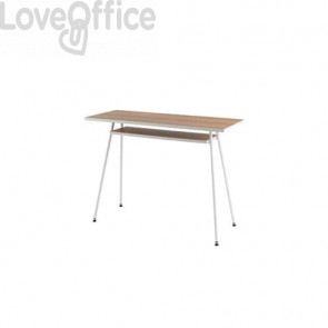Tavolo con ripiano Paperflow LV1 100x40x75 cm (LxPxH)  - noce/bianco
