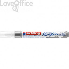 Pennarello acrilico Edding 5100 - punta tonda 2-3 mm Tratto medio - Argento - 4-5100923