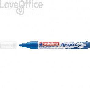 Pennarello acrilico Edding 5100 - punta tonda 2-3 mm Tratto medio - Blu genziana - 4-5100903
