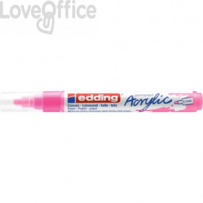Pennarello acrilico Edding 5100 - punta tonda 2-3 mm Tratto medio - Rosa fluo - 4-5100069