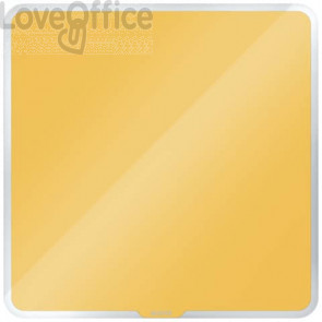 Lavagna magnetica in vetro Leitz Cosy - 450x450mm - giallo caldo