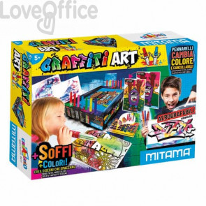 Graffiti Art aerografo e cambiacolore Mitama - scatola creativa - colori assortiti 62866