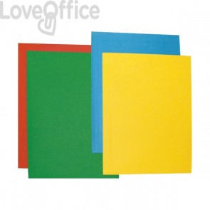 Color Brefiocart - Cartelline Cartoncino senza lembi - 200 g/m² - 33x25 cm - Rosso (conf.25)