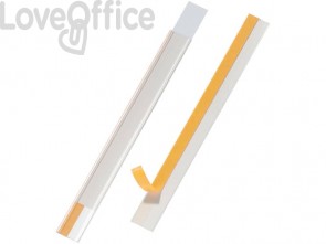 Portaetichette adesivi DURABLE SCANFIX 20 polipropilene Trasparente 2x20 cm - Inserto in cartoncino incluso (conf.5)