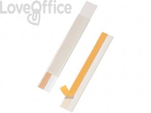 Portaetichette adesivi DURABLE SCANFIX 40 polipropilene Trasparente 4x20 cm - Inserto in cartoncino incluso (conf.5)