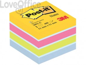 Foglietti riposizionabili colorati Post-it® Notes Minicubo Ultra assortiti 2051-U (400 foglietti)