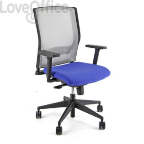 Sedia ufficio ergonomica semidirezionale X RAY - fili di luce - Blu