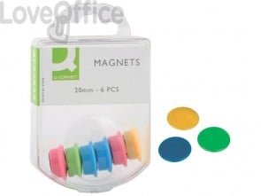 Magneti per lavagne bianche Q-Connect Assortito 20 mm - KF02040 (conf.6)