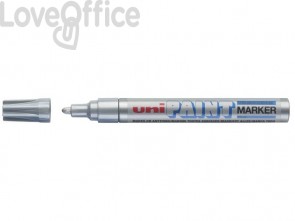 Pennarello indelebile PAINT Uni-Ball punta conica 2,8 mm Argento - M - PX20 ARG