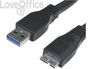 Cavo di ricarica e sincronizzazione Media Range USB 3.0/micro USB 3.0 B 1m Nero - MRCS153