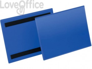 Tasche per identificazione Durable con bande magnetiche blu f.to esterno mm. 223x163- inserto A5 orizz. - 174307 (conf.50)