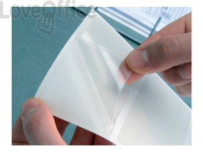 Etichette adesive permanenti trasparenti Q-Connect 62x150 mm - KF13783 (conf.6)