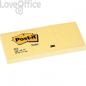 Post-it® Notes Giallo Canary - giallo canary - 38x51 mm - 653 (conf.12)