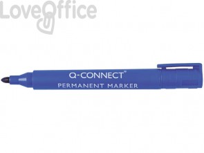 Pennarelli indelebili Q-Connect punta tonda 2-3 mm Blu (conf.10)