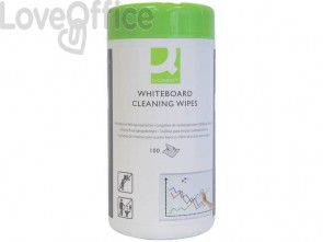 Salviette detergenti per lavagne bianche Q-Connect - Barattolo da 100 salviette - KF17449A