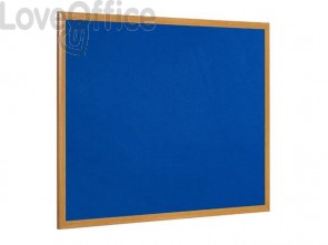 Bacheca in feltro blu 90x60 cm Bi-office Earth - cornice executive in legno blu - FB0743239