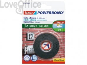 Nastro biadesivo tesa Powerbond® per Esterni 19 mm x 1,5 m bianco 55750-00002-03