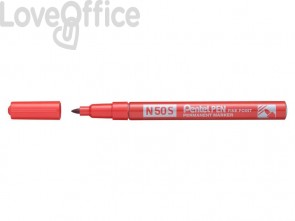 Pennarello indelebile Pentel Pen N50S punta conica 3.8 mm Rosso N50S-B