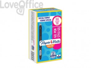 Penne a scatto Paper Mate InkJoy Gel RT M 0,7 mm nero - 2077177 (special pack 24 pezzi)