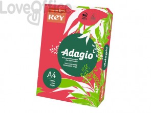 Cartoncini colorati A4 Rosso intenso INTERNATIONAL PAPER Rey Adagio 160 g/m² (risma 250 fogli)