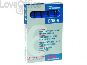 Caricatori per cucitrice Turikan CRS-6 blu h. 6mm capacità 2-25 fogli (conf. 5)
