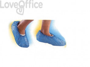 Copriscarpe Icoguanti con elastico caviglia blu misura unica - SOVPE (conf. da 100)