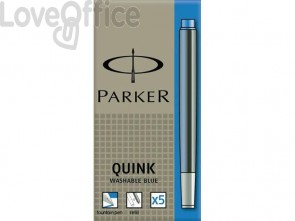 Cartucce inchiostro per stilografica Parker Quink blu - 1950384 (conf.5)