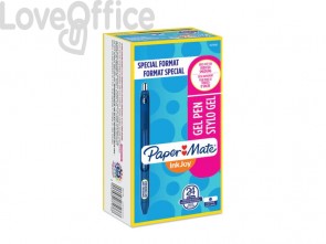 Penne a scatto Paper Mate InkJoy Gel RT - M - 0,7 mm Blu - 2077176 (special pack 24)