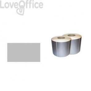 Etichette adesive in rotoli per stampanti trasferimento termico Printex 58x38 cm Argento permanente - ETT5838/ME (conf.1000 etichette)
