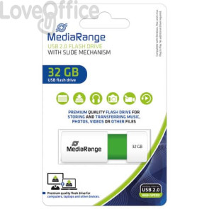 Chiavetta USB 2.0 - 32 Gb Media Range verde MR973