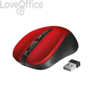 Mouse wireless Trust Mydo Silent Click Rosso - 21871