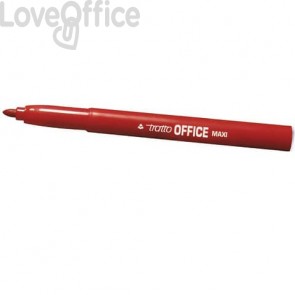 Pennarelli rossi TRATTO Office Maxi punta conica 2 mm (conf. 12 pezzi)