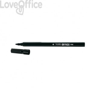 Pennarelli punta in fibra Tratto Office punta conica 0,7 mm Nero (conf.12)