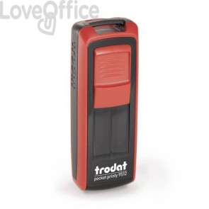 Timbro autoinchiostrante tascabile Trodat Pocket Printy 9512 47x18 mm Nero/Rosso - 149168