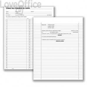 Registro verbali assemblee condominiali data ufficio - 31x24,5 cm DU136400000 (80 pagine)