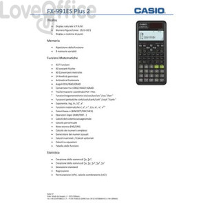 Calcolatrice scientifica FX 991ES PLUS Casio - FX-991ES PLUS