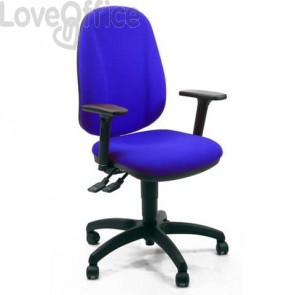 Sedia girevole con schienale sagomato Unisit Giano Eco Smart - polipropilene - Blu - braccioli inclusi - GIGI/BR3D/EB