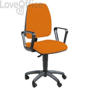 Sedia girevole con braccioli Arancione - Unisit Jupiter Eco smart - polipropilene - JUBR/EA