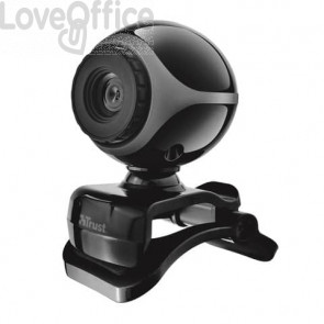Webcam EXIS Trust con microfono integrato - nero/argento 17003