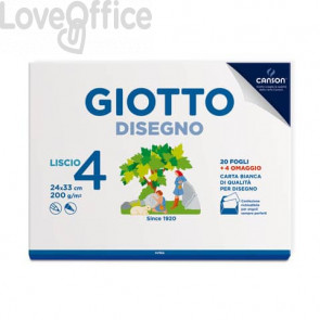 Album da disegno Giotto Disegno 4 200 g - 24x33 cm liscio 24 fogli 583500
