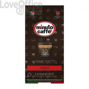 Caffè in capsule compatibili Nespresso Minuto caffè Espresso love3 forte - astuccio 10 pezzi - 02526