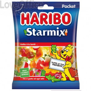 Caramelle Haribo Starmix - busta 100 gr - assortiti frutta - 61521
