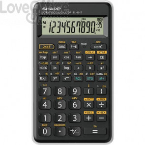 Calcolatrice scientifica Sharp EL-501T con 146 funzioni e ampio display 10+2 cifre bianca