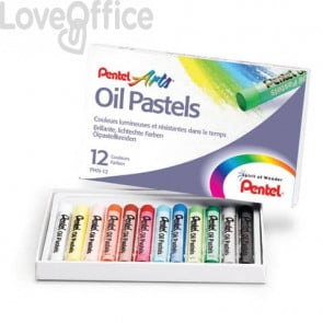 Pastelli a olio Pentel Arts Oil Pastel - 8 mm colori assortiti - 0100524 (conf.12)
