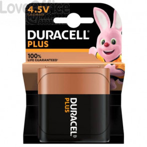 Batterie alcaline Duracell Plus100 Piatta 4,5 V MN1203 mAh - blister da 1 - DU0601