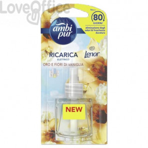 Mono Ricarica per diffusore elettrico Ambi Pur Lenor 20 ml Oro e fiori di vaniglia - AH97