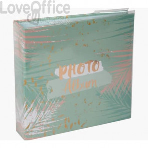Album portafoto con tasche per 200 foto Exacompta Pastel Tropic 22,5x22 cm - Verde 