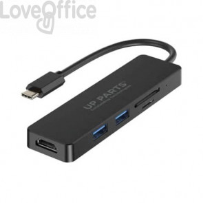 Dock Universale USB-C™ Up Parts® 5 in 1 nero - UP-DS-9827T